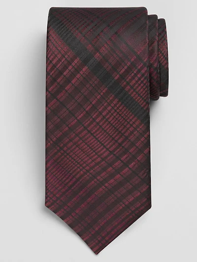 Narrow Ombre Plaid Tie