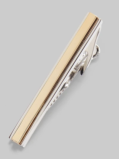 Two-Tone Bar Stripe Tie Bar