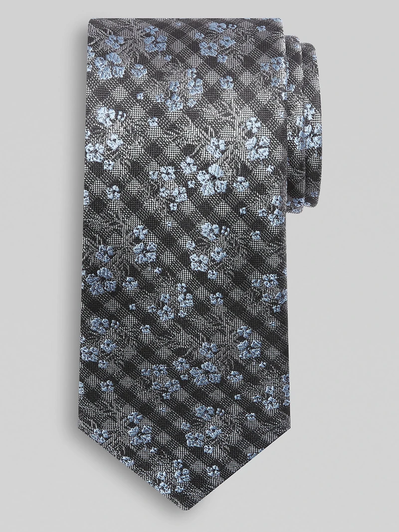 Check Floral Tie