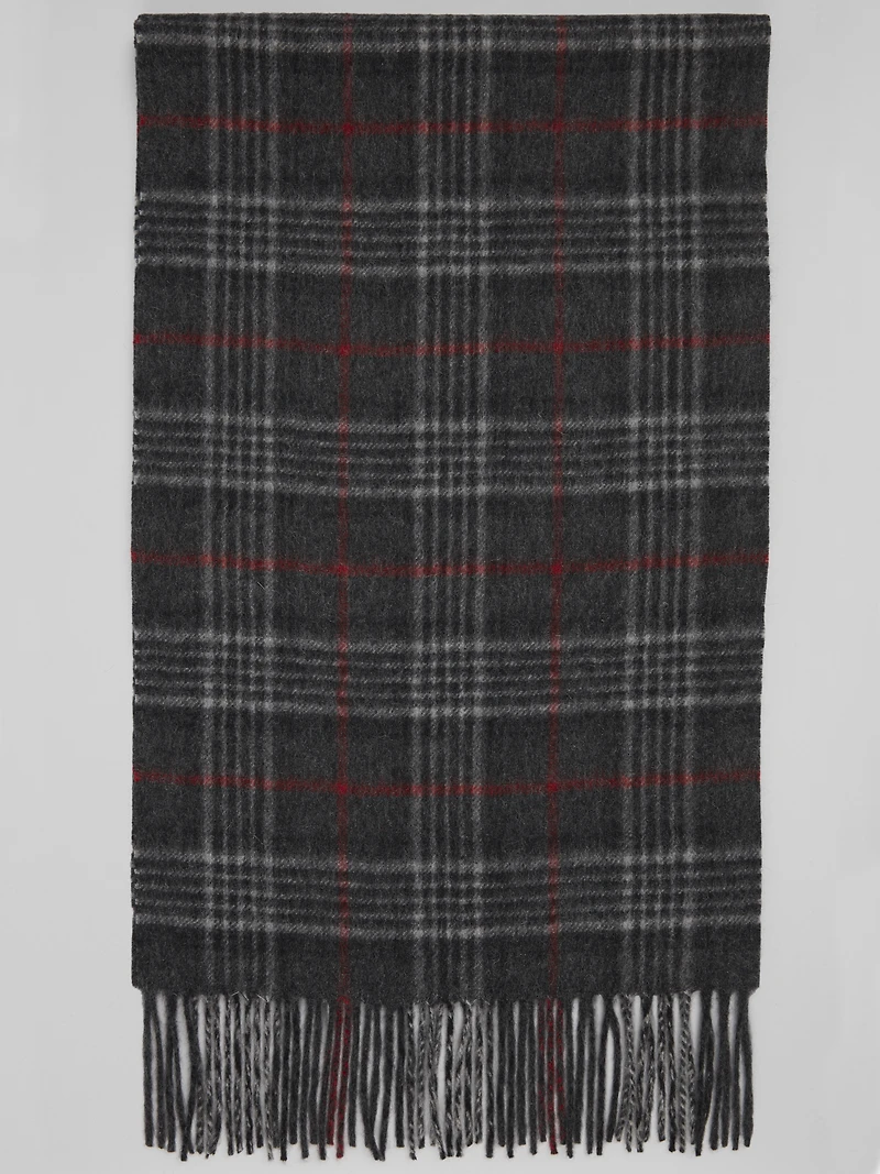 Glen Plaid Windowpane Cashmere Scarf