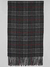 Glen Plaid Windowpane Cashmere Scarf