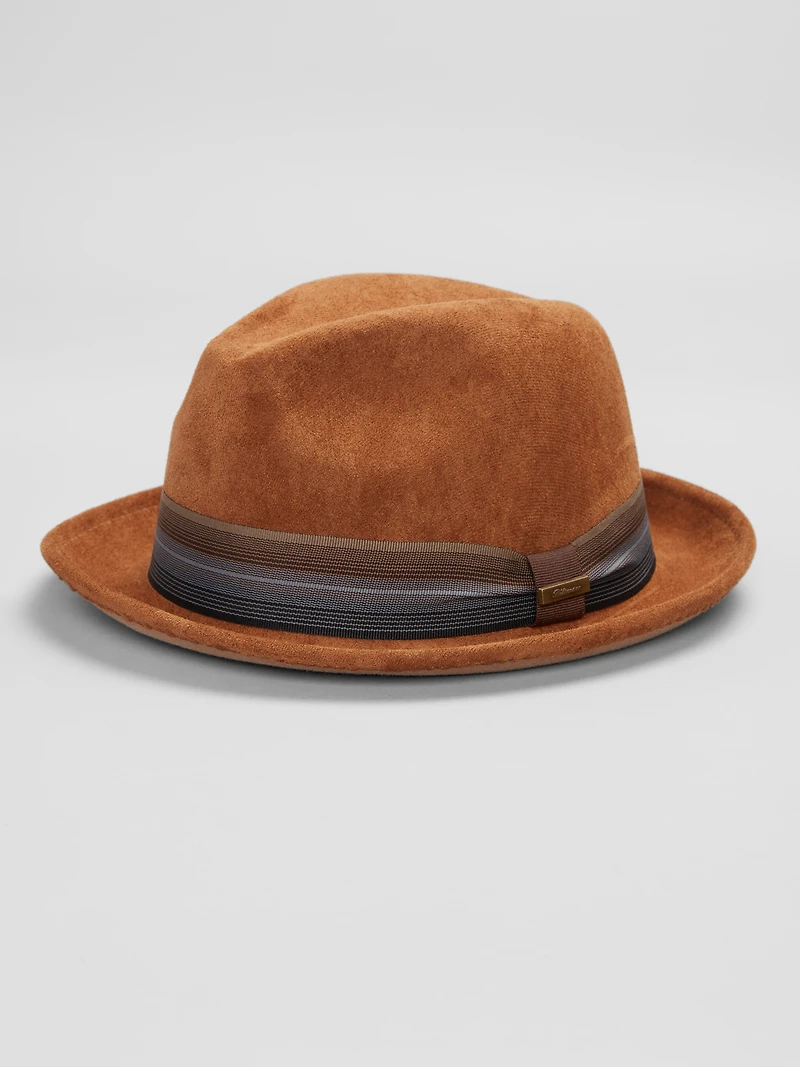 Faux Suede Fedora