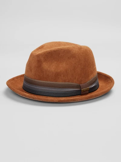 Faux Suede Fedora