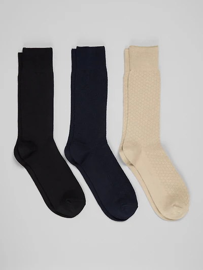 Solid Dress Socks, 3-Pack
