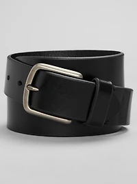 Sanded Logo Leather Belt