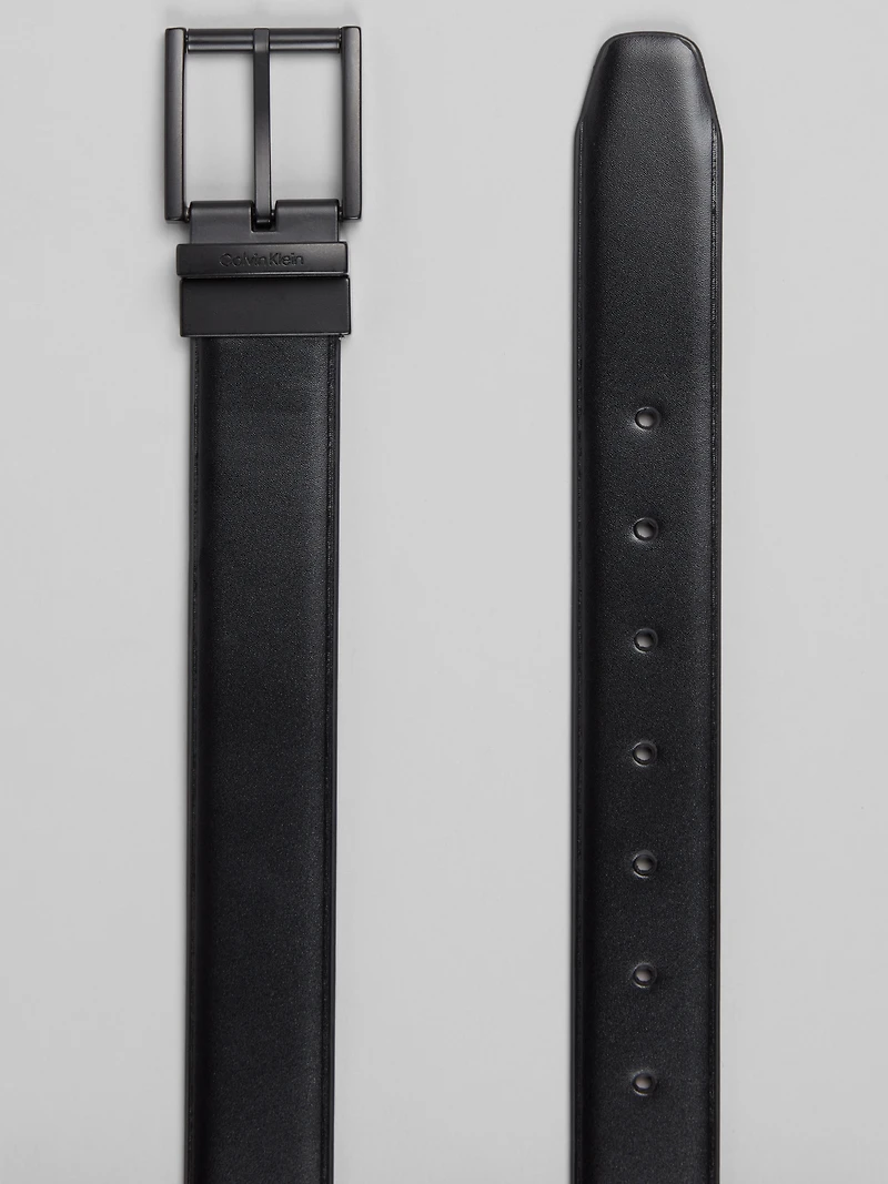 Reversible Feather Edge Leather Belt