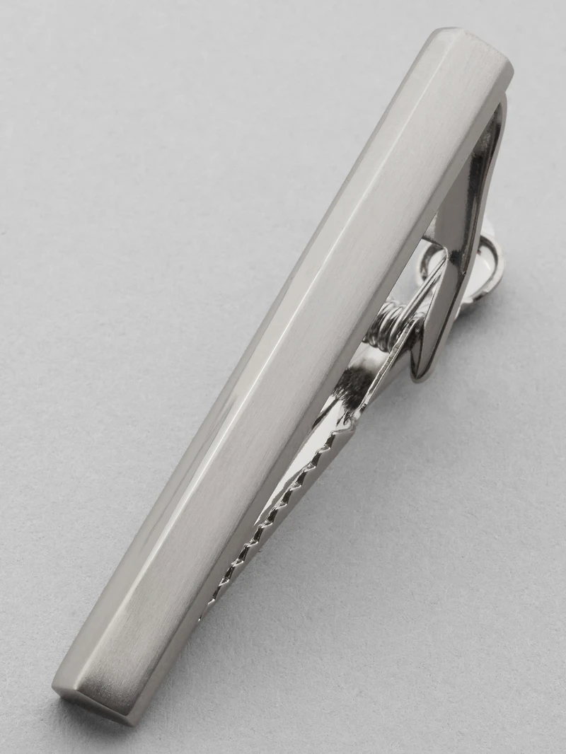Silver Brushed Tie Bar