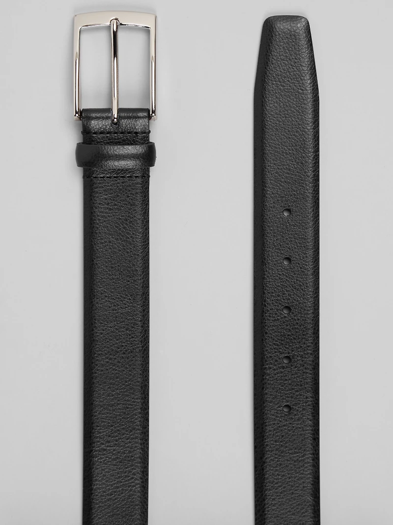 Feather Edge Pebbled Leather Belt