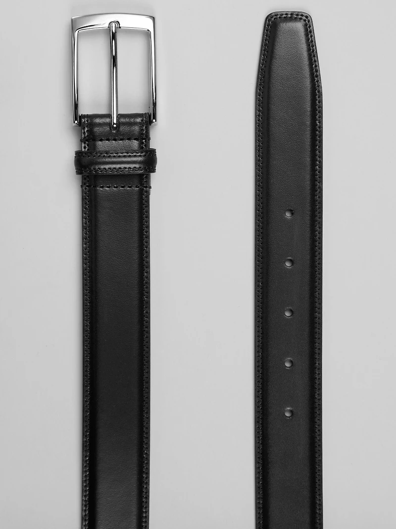 Double Stitched Hair Cell Grain Leather Belt