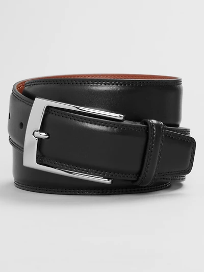 Double Stitched Hair Cell Grain Leather Belt