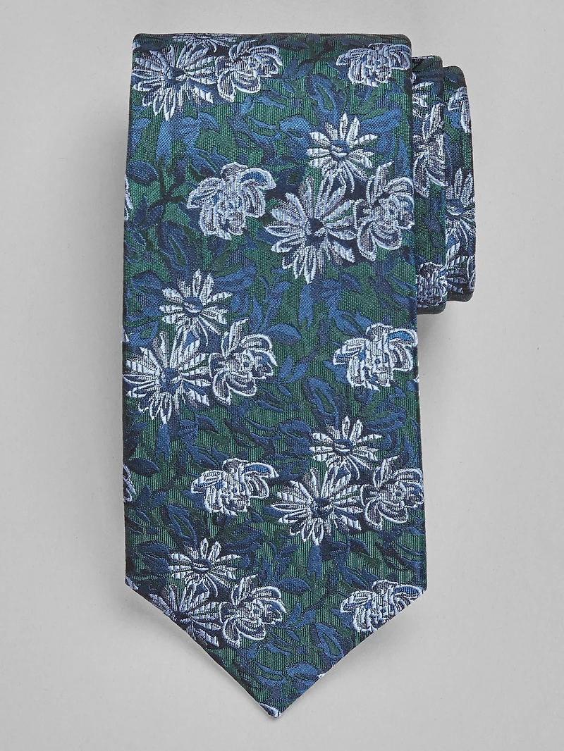 Scribbled Floral Tie