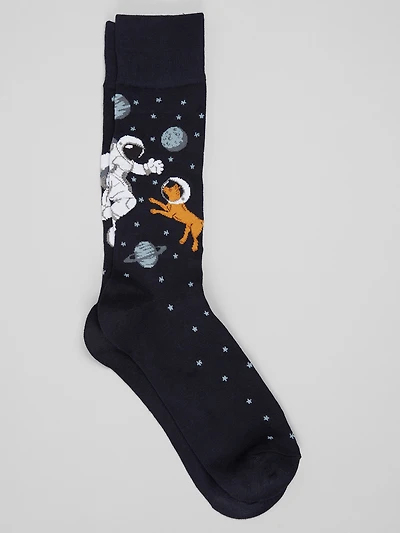 Space Dog Socks, 1-Pair