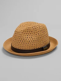 Vegan Band Vented Fedora Hat