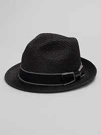 Ticking Band Fedora Hat