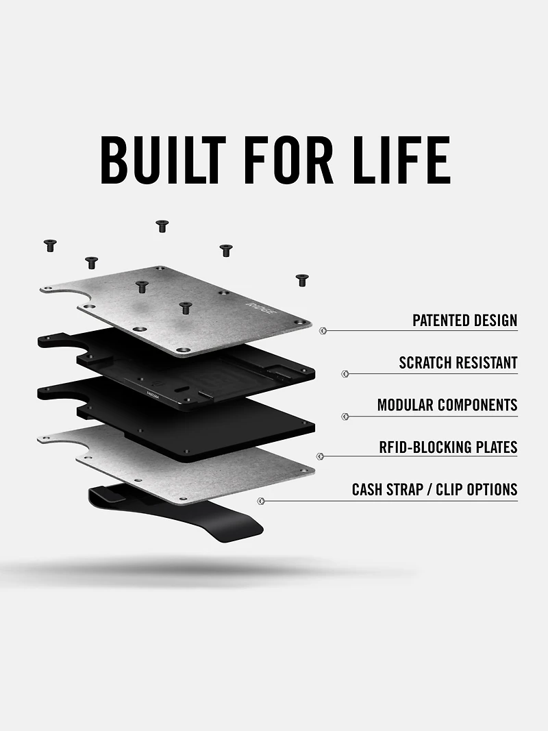 2.0 Carbon Fiber Minimalist Cash Strap Wallet