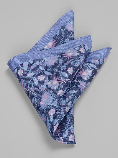 Textural Blooms Silk Pocket Square