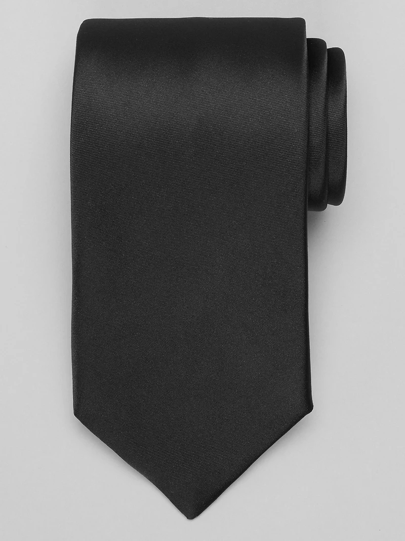 Washable Solid Satin Tie
