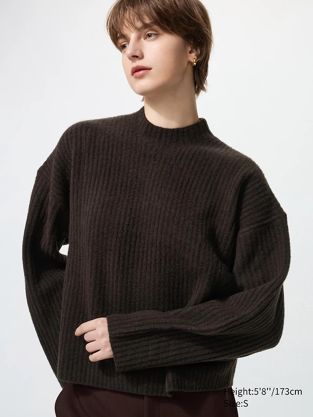 UNIQLO Souffle Yarn Mock Neck Sweater Arden Fair