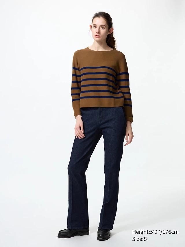 UNIQLO Washable Milano Ribbed Sweater Striped Arden Fair