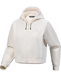 Emblem Fleece Full Zip Crop Hoody Women's