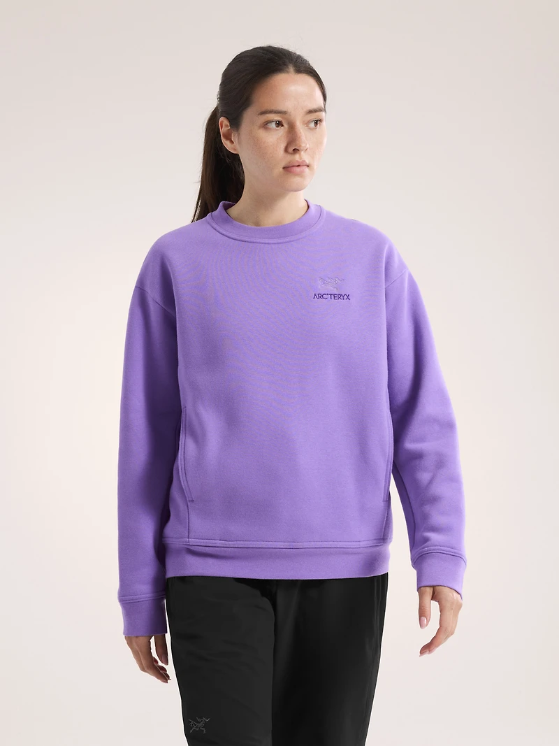 Emblem Fleece Crew Neck Pullover Women's
