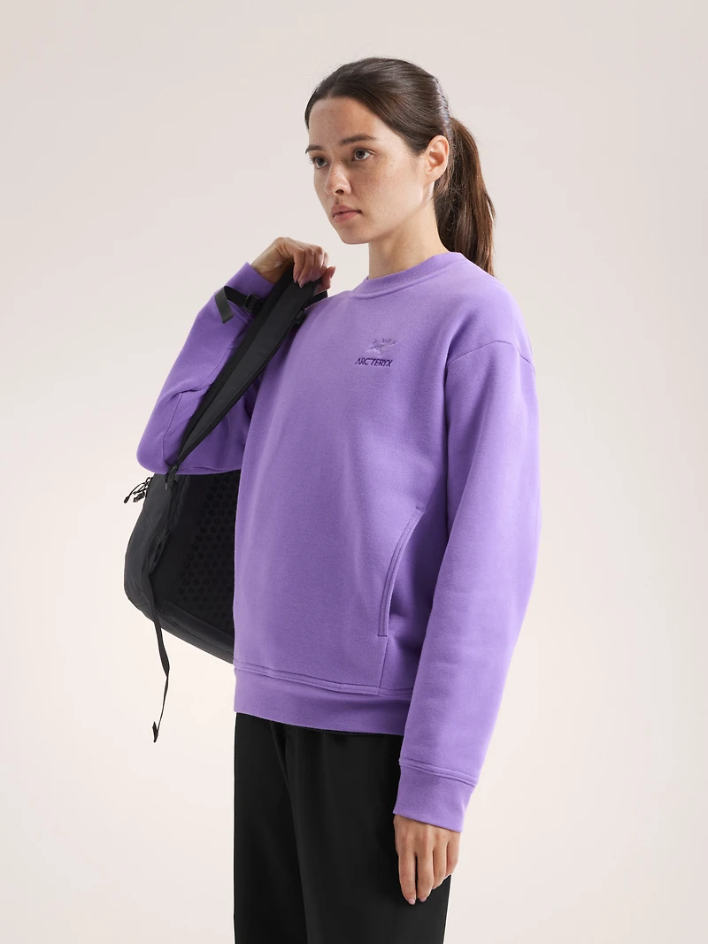 Emblem Fleece Crew Neck Pullover Women's
