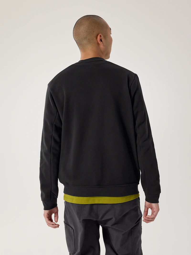 Emblem Fleece Crew Neck Pullover Men's