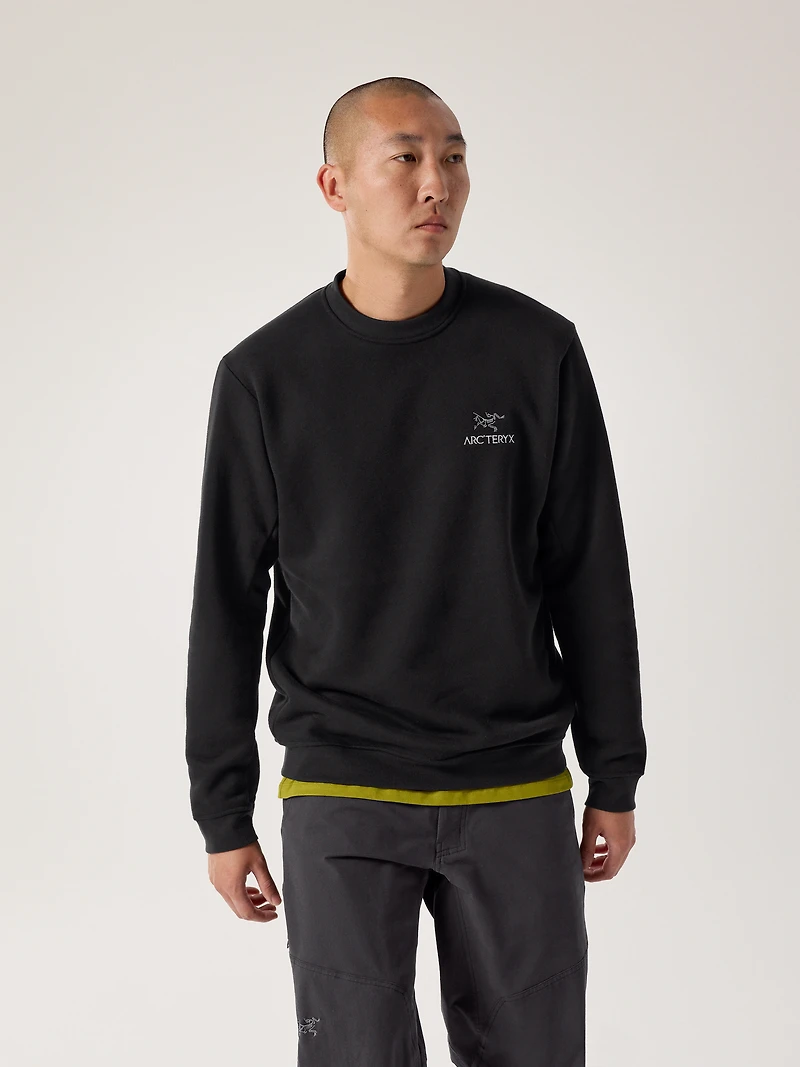 Emblem Fleece Crew Neck Pullover Men's