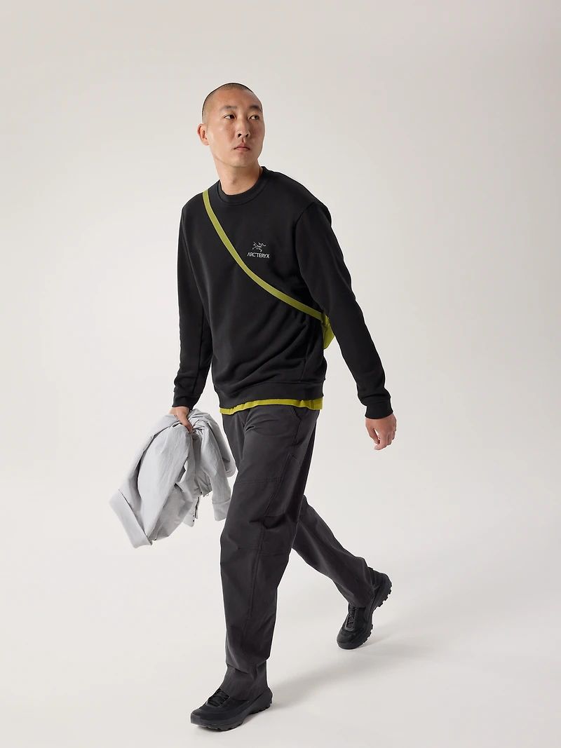 Emblem Fleece Crew Neck Pullover Men's