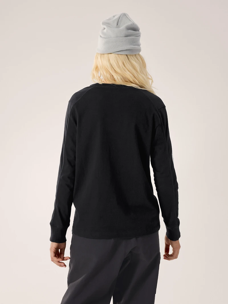 Kragg Cotton Sticker Crew Shirt LS Women's