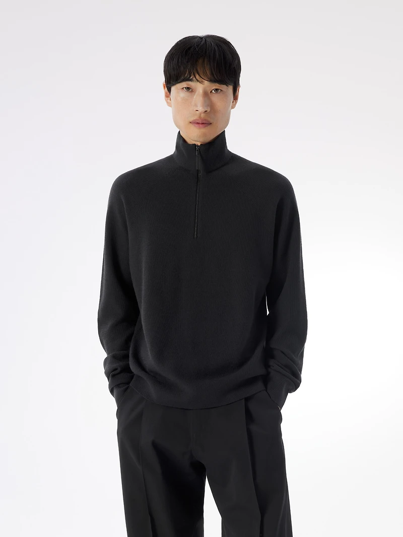 Conic Wool Half Zip Neck