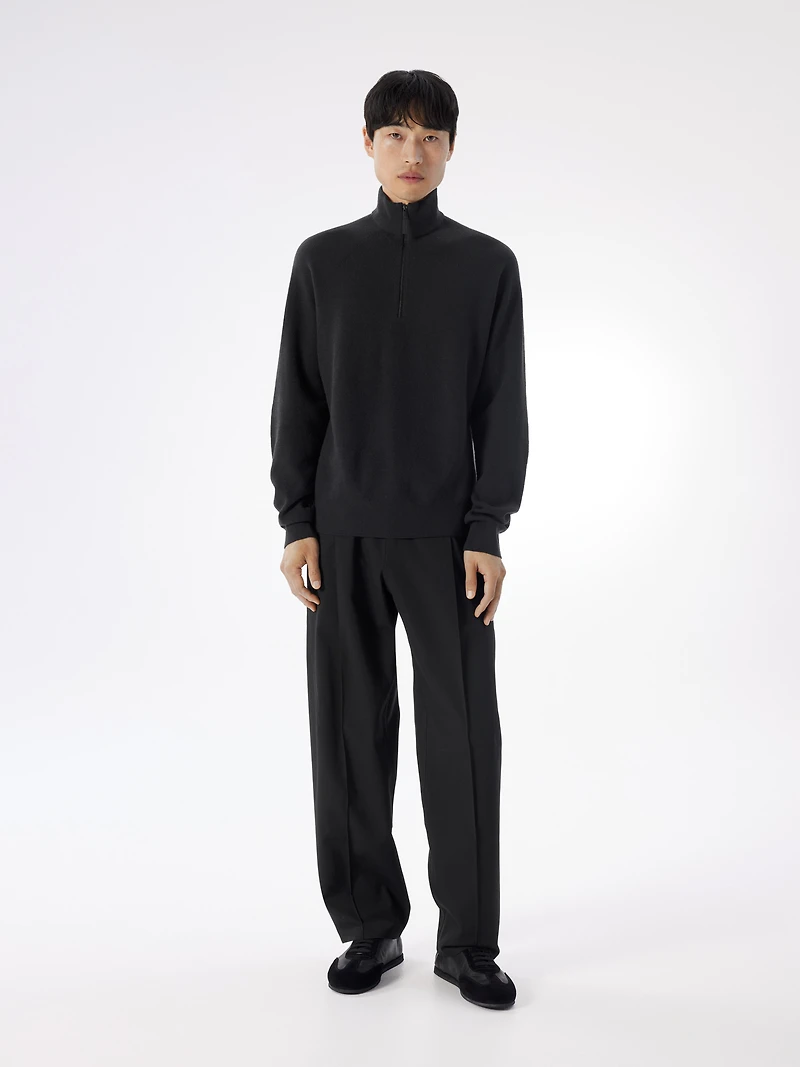 Conic Wool Half Zip Neck