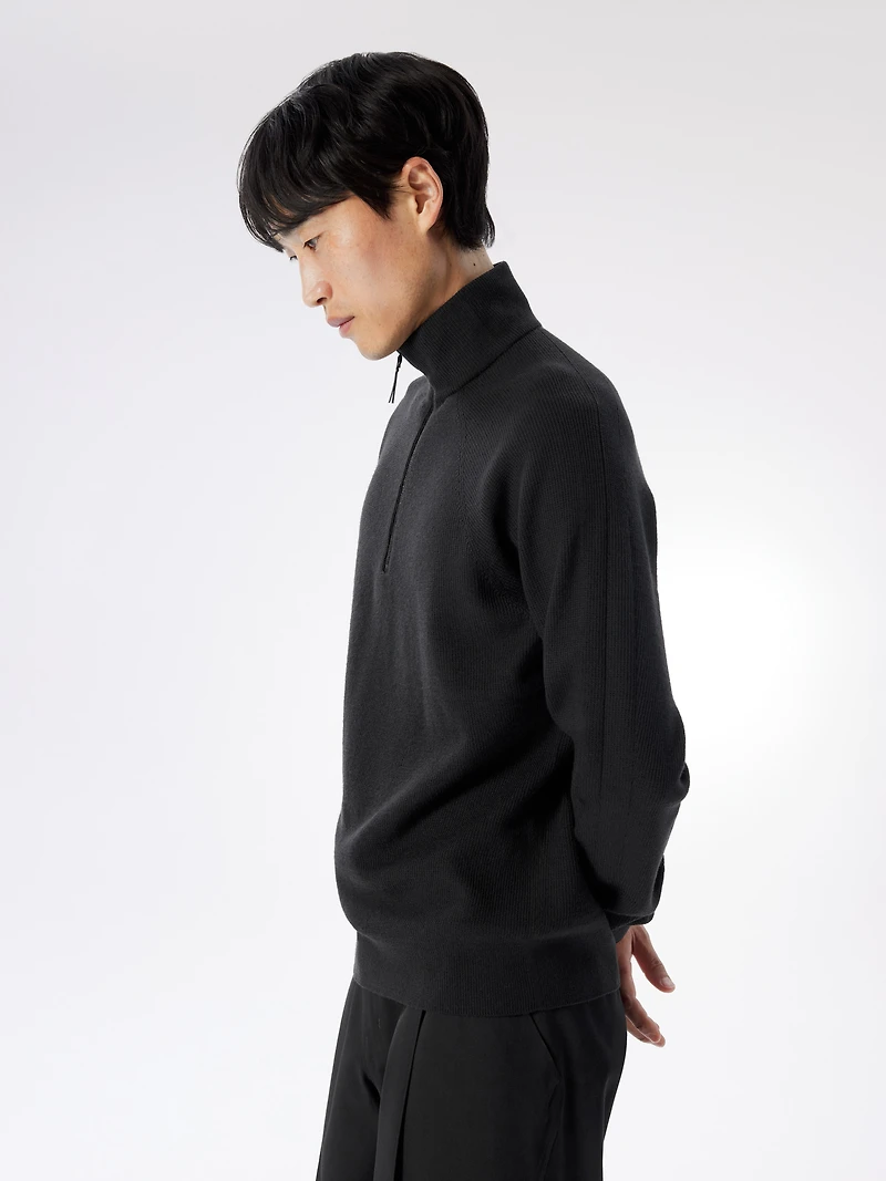 Conic Wool Half Zip Neck