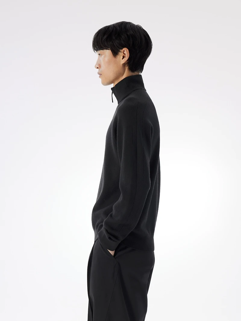 Conic Wool Half Zip Neck