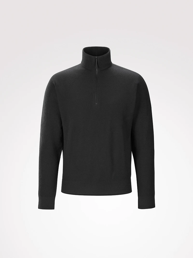 Conic Wool Half Zip Neck