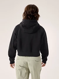 Emblem Fleece Full Zip Crop Hoody
