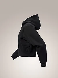 Emblem Fleece Full Zip Crop Hoody