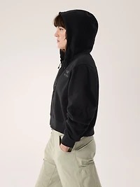 Emblem Fleece Full Zip Crop Hoody