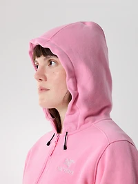 Emblem Fleece Full Zip Crop Hoody