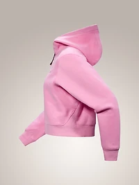 Emblem Fleece Full Zip Crop Hoody