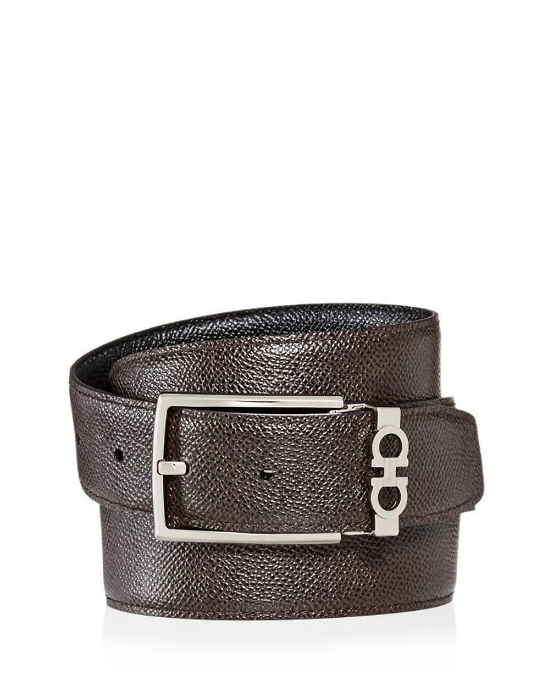 Men's Gancini Keeper Reversible Leather Belt