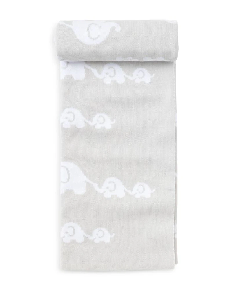 Unisex Elephant-Print Blanket - Baby