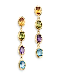 Bloomingdale's Fine Collection Multi-Gemstone Oval Bezel Set Drop Earrings
