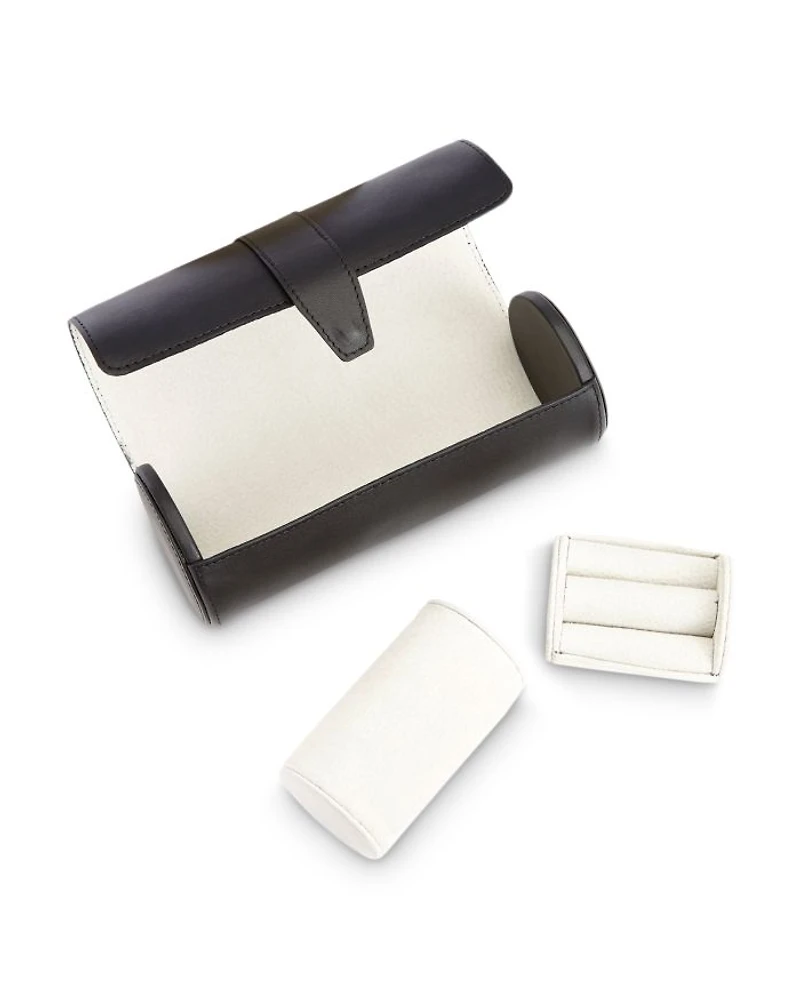 Leather Watch Roll & Cufflink Storage Case