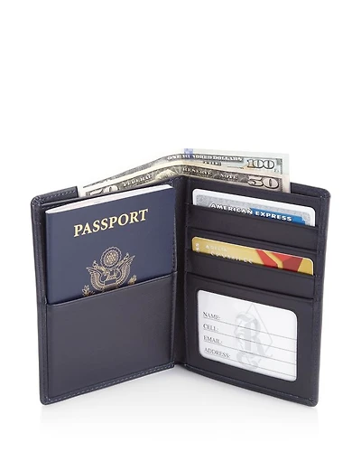 Leather RFID-Blocking Passport Case & Wallet