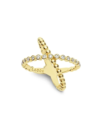 Lagos Caviar Gold Collection 18K Gold & Diamond Ring