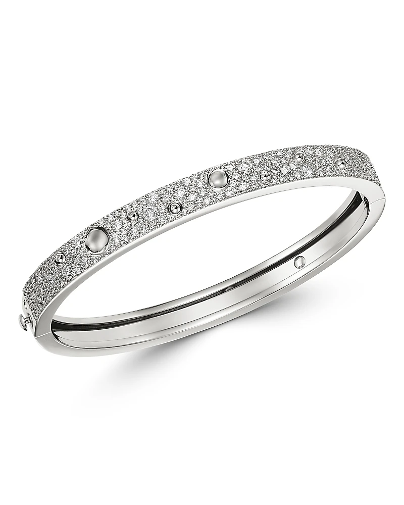 Roberto Coin 18K White Gold Pois Moi Luna Diamond Bangle Bracelet