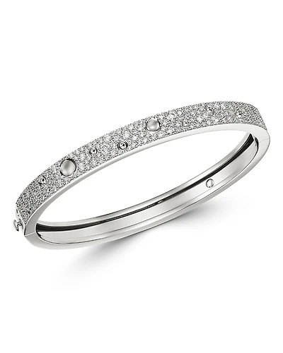 Roberto Coin 18K White Gold Pois Moi Luna Diamond Bangle Bracelet