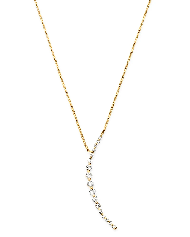 Bloomingdale's Fine Collection Diamond Crescent Necklace