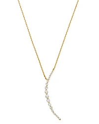 Bloomingdale's Fine Collection Diamond Crescent Necklace